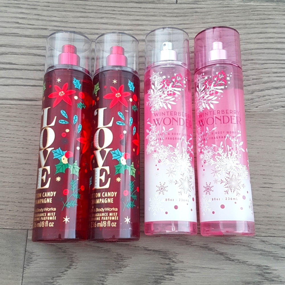 Bath and body mists set of 4